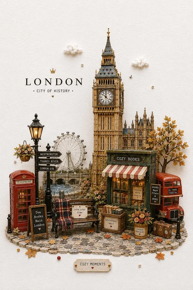 Whimsical Handcrafted Miniature Diorama