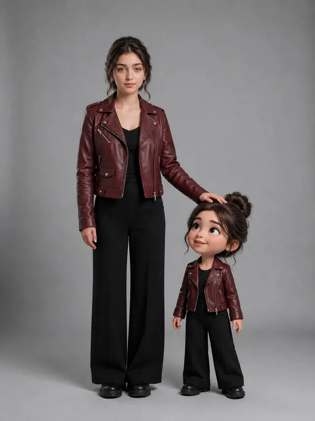 Woman With Matching Chibi Portrait