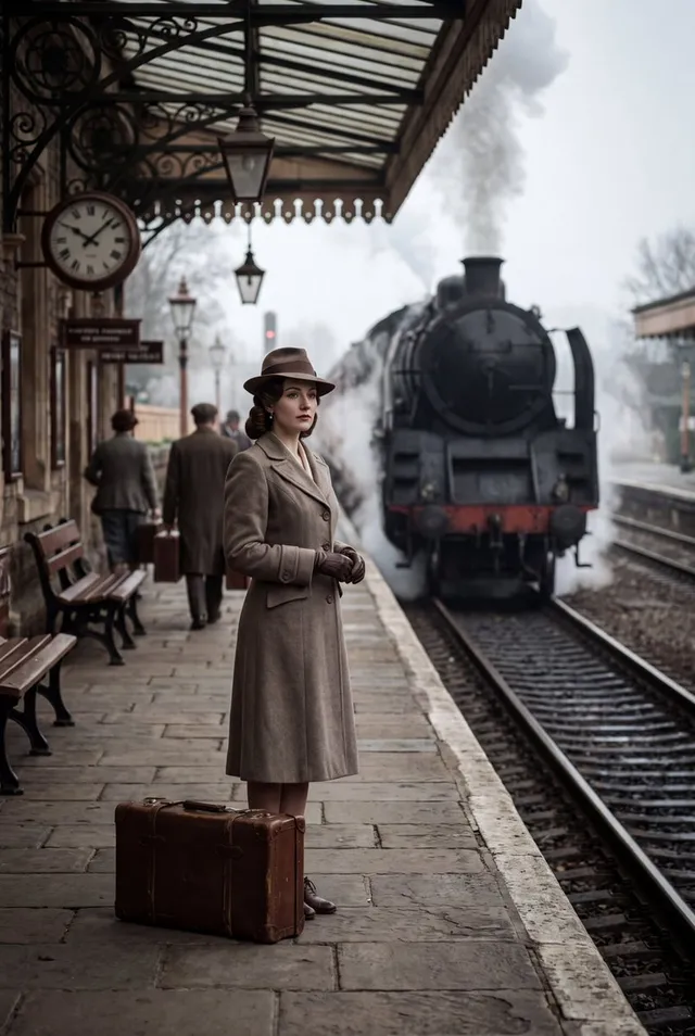 1940s European Railway Station