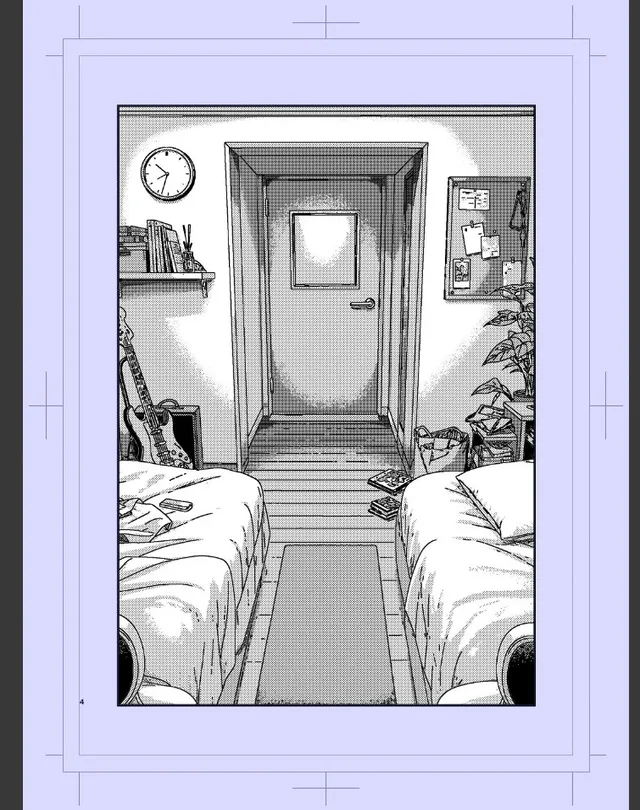Polished Manga Dorm Room Background