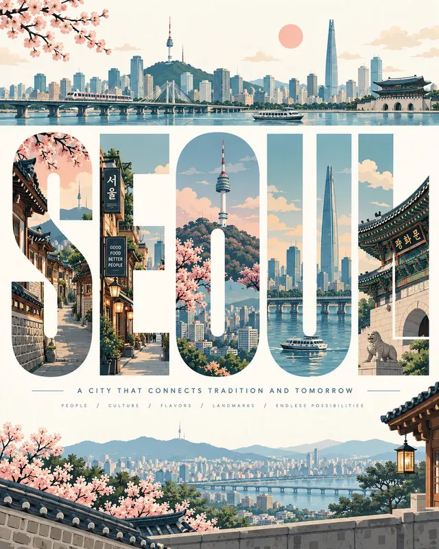 Custom Landmark Travel Poster Template