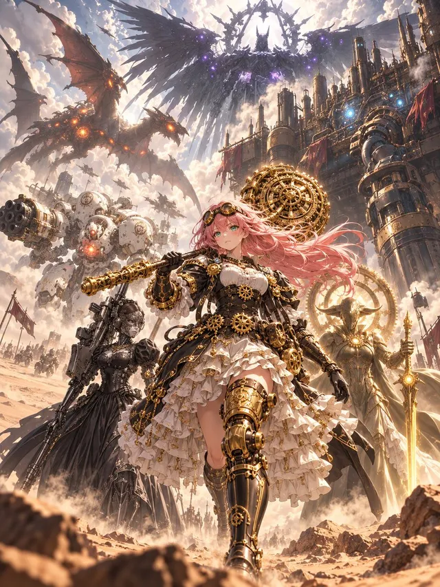 Steampunk-Kartenmotiv-Ensemble