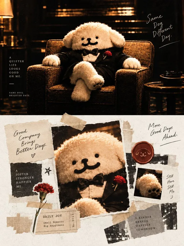 Plush Dog Scrapbook Poster