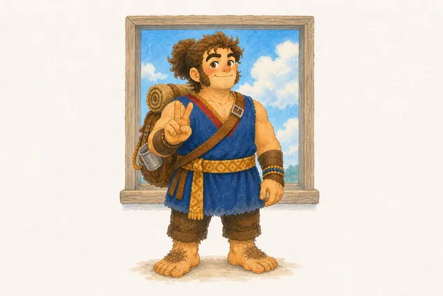 Aquarell Hobbit Abenteurer
