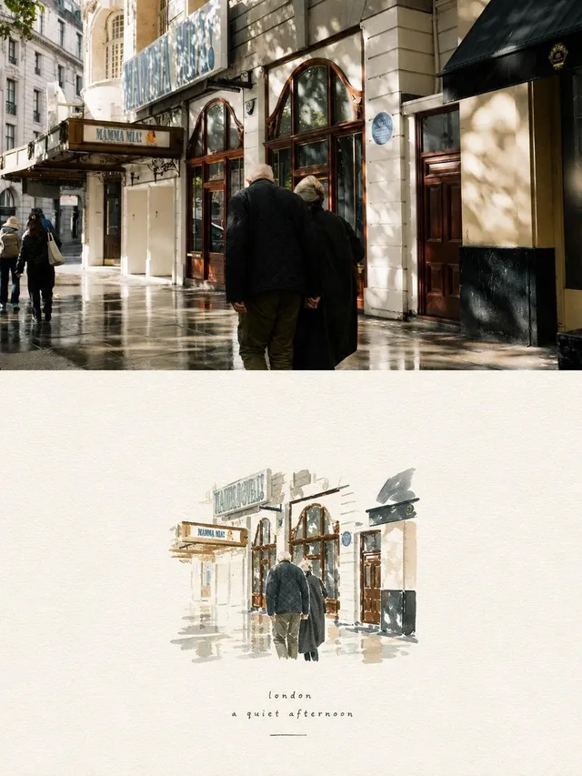 Photo to Watercolor Travel Split