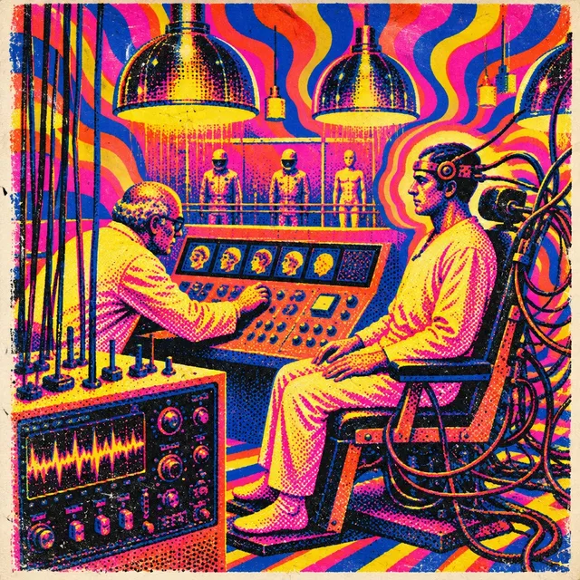 Serigrafia Psicadélica de Laboratório de Ficção Científica